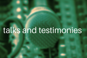 Sermon graphic talks & testimonies
